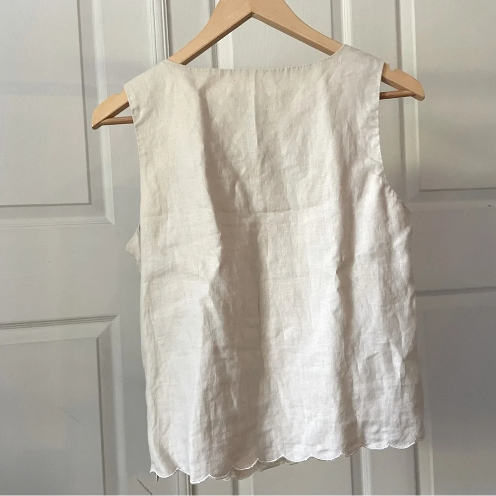 100% linen embroidered top - Picture 4 of 4